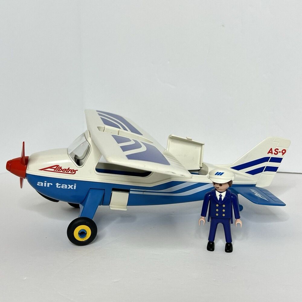 Playmobil 7590 Classic Edition Air Taxi The Albatros Taildragger Airplane Pilot